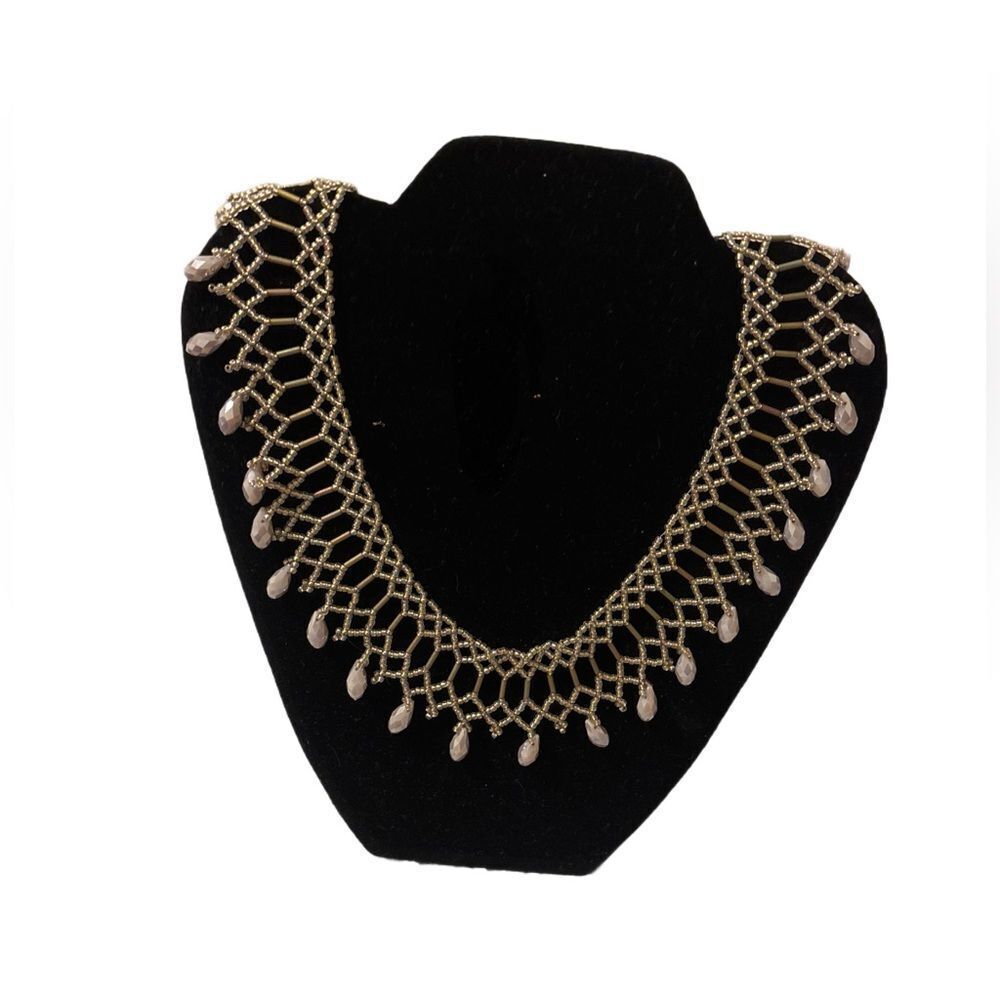 Handmade Gold Beaded Necklace